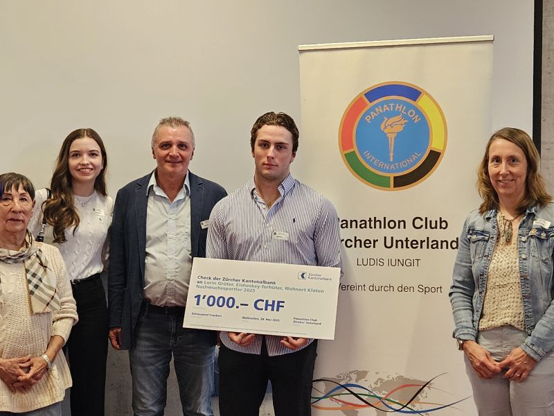 Lorin Grüter mit Begleitpersonen