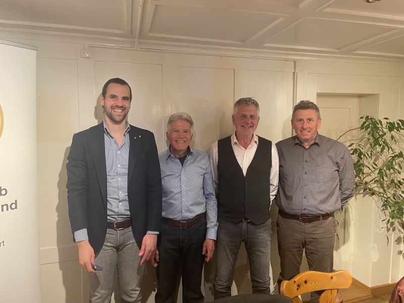 Rik Vils, Walter Siegrist (Präsident PCZU), Peter Vils & Marcel Krämer (Clubgötti's)