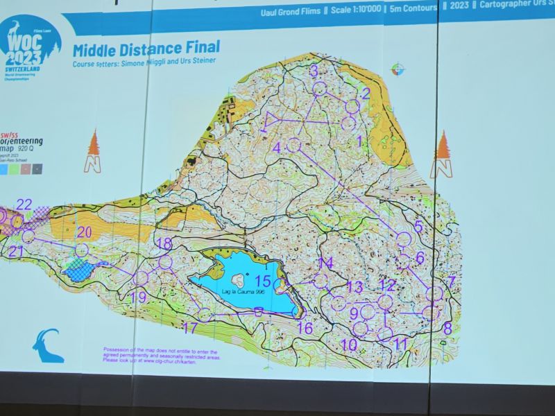 OL-Karte Mitteldistanz WM Flims 2023